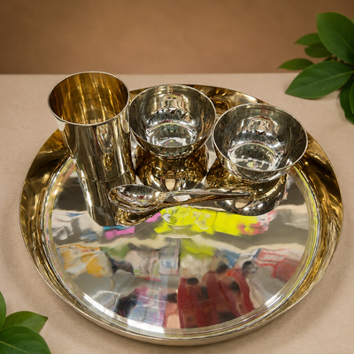 BRONZE THALI SET 100% PURE BRONZE