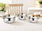 LIZZA FLORAL GOLD 3PC SERVING DISH
