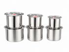 KARKUDI FLAT TOPS WITH LID 6PCS SET