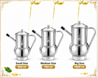 STAINLESS STEEL OIL CAN PREMIUM QUALITY