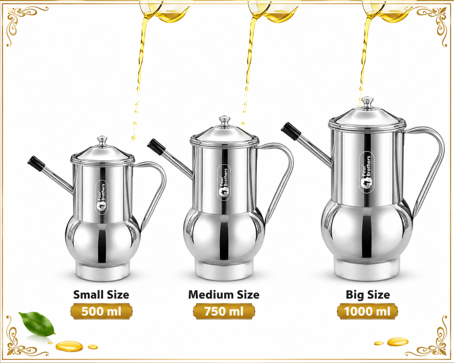STAINLESS STEEL OIL CAN PREMIUM QUALITY