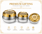 RIPPLE DESIGHN STAINLESS BOX WITH LAZER GOLD PVD LID