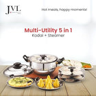JVL Triply 5-in-1 Multi Kadai Steamer