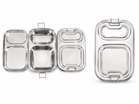 304 GRADE ELITE STAINLESS STELL LUNCH BOX -NO PLASTIC
