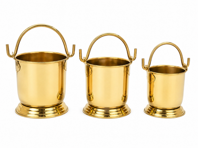 SERVING MINI BUCKET 3PCS SET WITH GOLD PVD