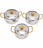 LIZZA FLORAL GOLD 3PC SERVING DISH