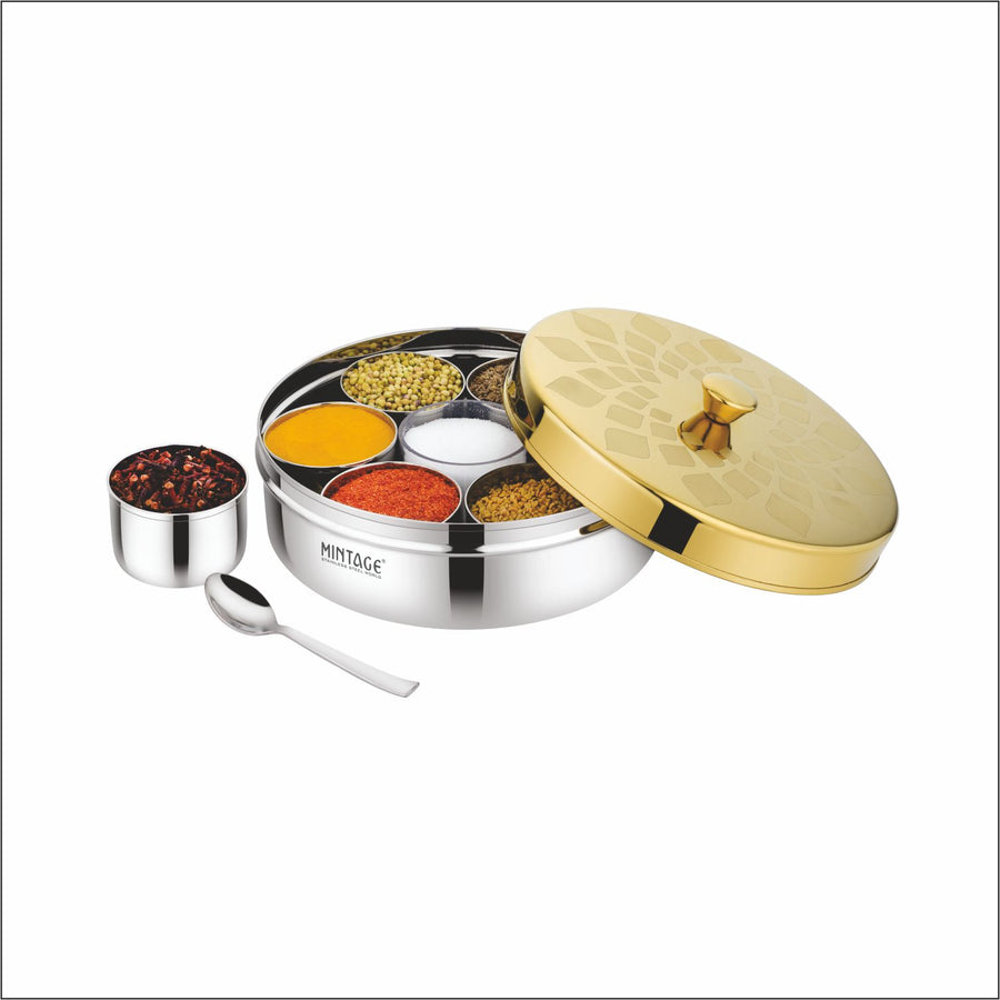 MASALA BOX WITH GOLD LID