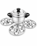 1 SIZE MINI IDLY POT WITH 3 PLATES
