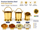 SERVING MINI BUCKET 3PCS SET WITH GOLD PVD