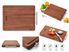 DUAL STAINLESS STEEL AND WOODEN CHOPPING BOARD