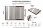 DUAL STAINLESS STEEL AND WOODEN CHOPPING BOARD
