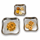 SNACK PLATE WITH RANGOLI LASER DESIGN 6PC SET