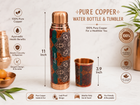 ELEGANT  COPPER WATER BOTTLE &TUMBLER SET FOR GIFTING