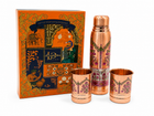 ELEGANT  COPPER WATER BOTTLE &TUMBLER SET FOR GIFTING