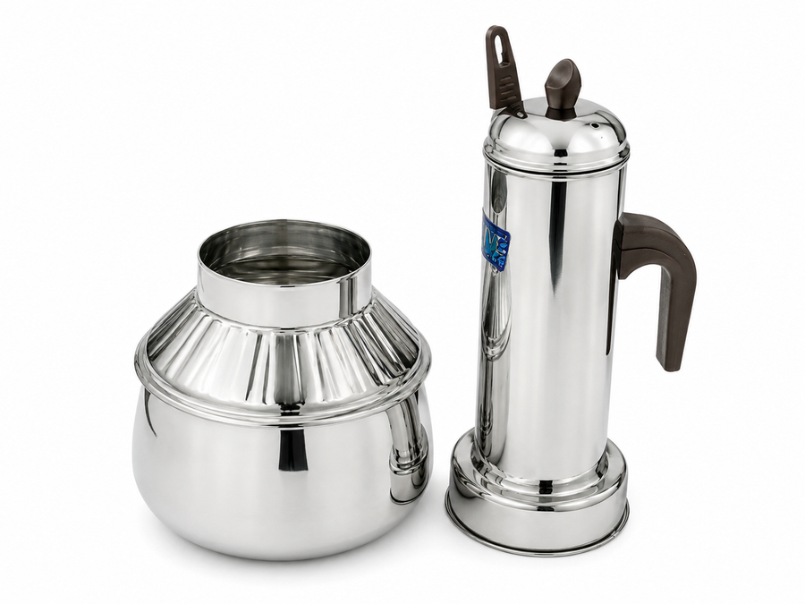 JVL  ROUND PUTTU MAKER STAINLESS STEEL