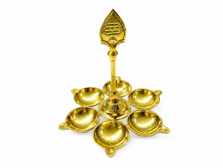 BRASS AARUPADAI AGAL DEEPAM
