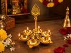 BRASS AARUPADAI AGAL DEEPAM