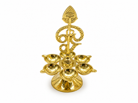BRASS OM AGAL STAND DEEPAM