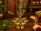 BRASS OM AGAL STAND DEEPAM