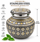 MEENAKAARI ANTIQUE STAINLESS STEEL MIRROR POT