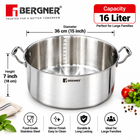 BERGNER TRIPLY BRIYANI POT-36CM Big size