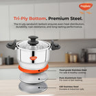 NEW SOFT TOUCH HANDLE RICE STRAINER AND PASTE MAKER WITH SLOE BELLY SHAPE