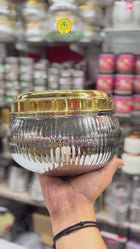 RIPPLE DESIGHN STAINLESS BOX WITH LAZER GOLD PVD LID